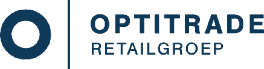Logo of Optitrade Retailgroep featuring a blue circle and text.
