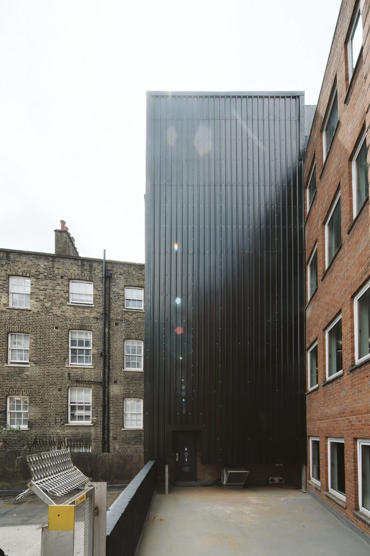 A view of modern and older buildings at Bishopsgate 222 B, London.