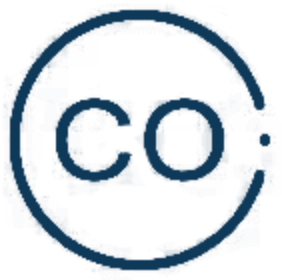A blue circle with the letters "co" inside.